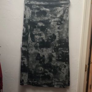 Multi gray maxi skirt